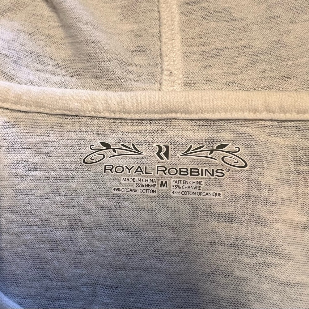 Royal Robbins White Relaxed Long Sleeve cowl neck hemp and cotton blend - Picture 5 of 6